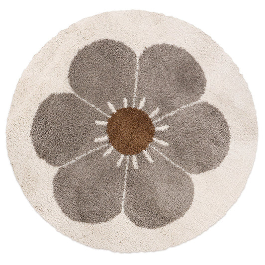 Alfombra Infantil BOHEMIAN DAISY ROND TAUPE