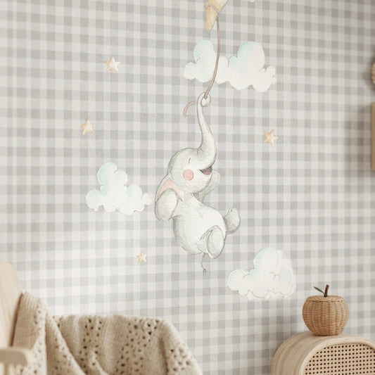VINILO INFANTIL I ELEFANTITO FELIZ