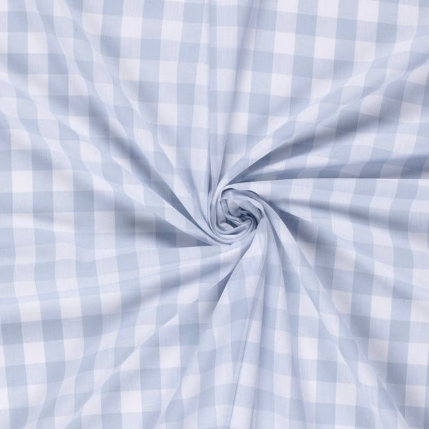Trenza Protectora VICHY Grande CELESTE Cuna y Cama 200cm en Algodón | Sueños de Cigüeña