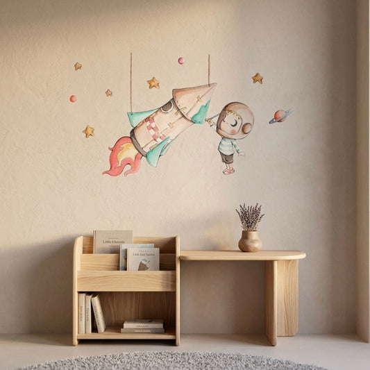 VINILO INFANTIL I COHETE DE PAPEL