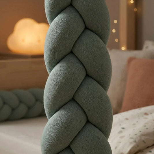TRENZA PROTECTORA CUNA & CAMA | Algodón Menta