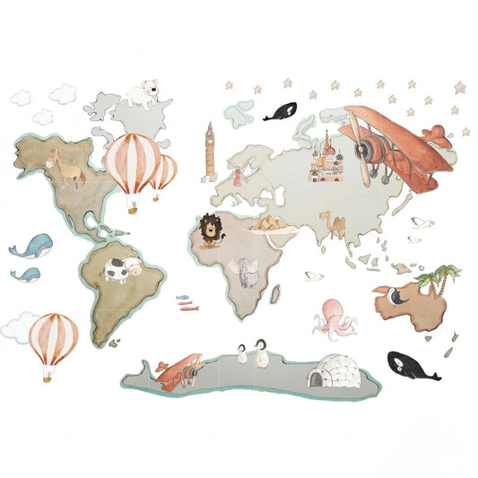 VINILO INFANTIL I MAPAMUNDI & GLOBOS