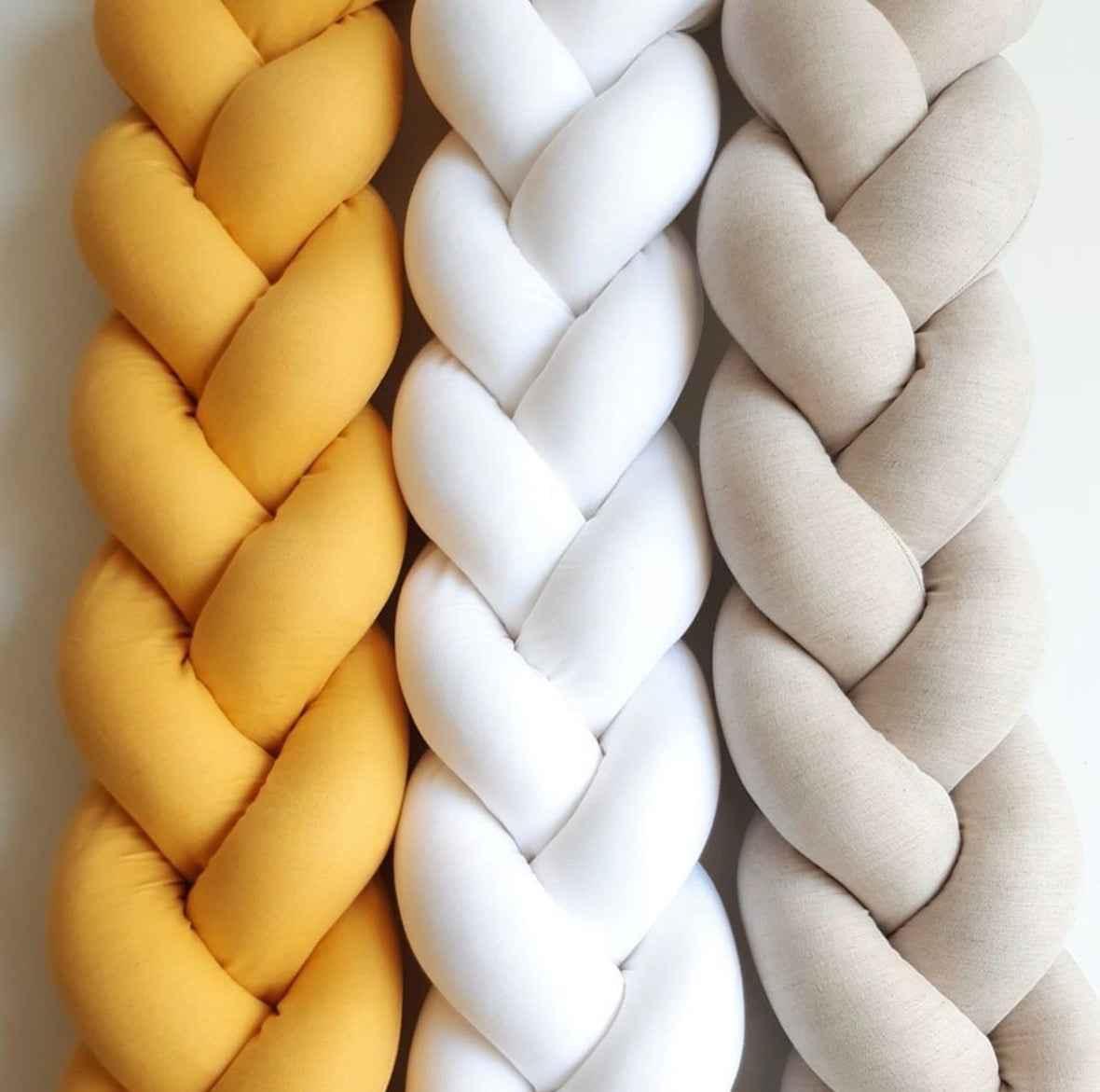 Trenza chichonera protectora para cuna y cama a medida - Confección artesanal