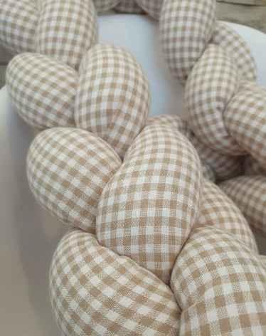Trenza chichonera protectora para cuna y cama a medida - Confección artesanal