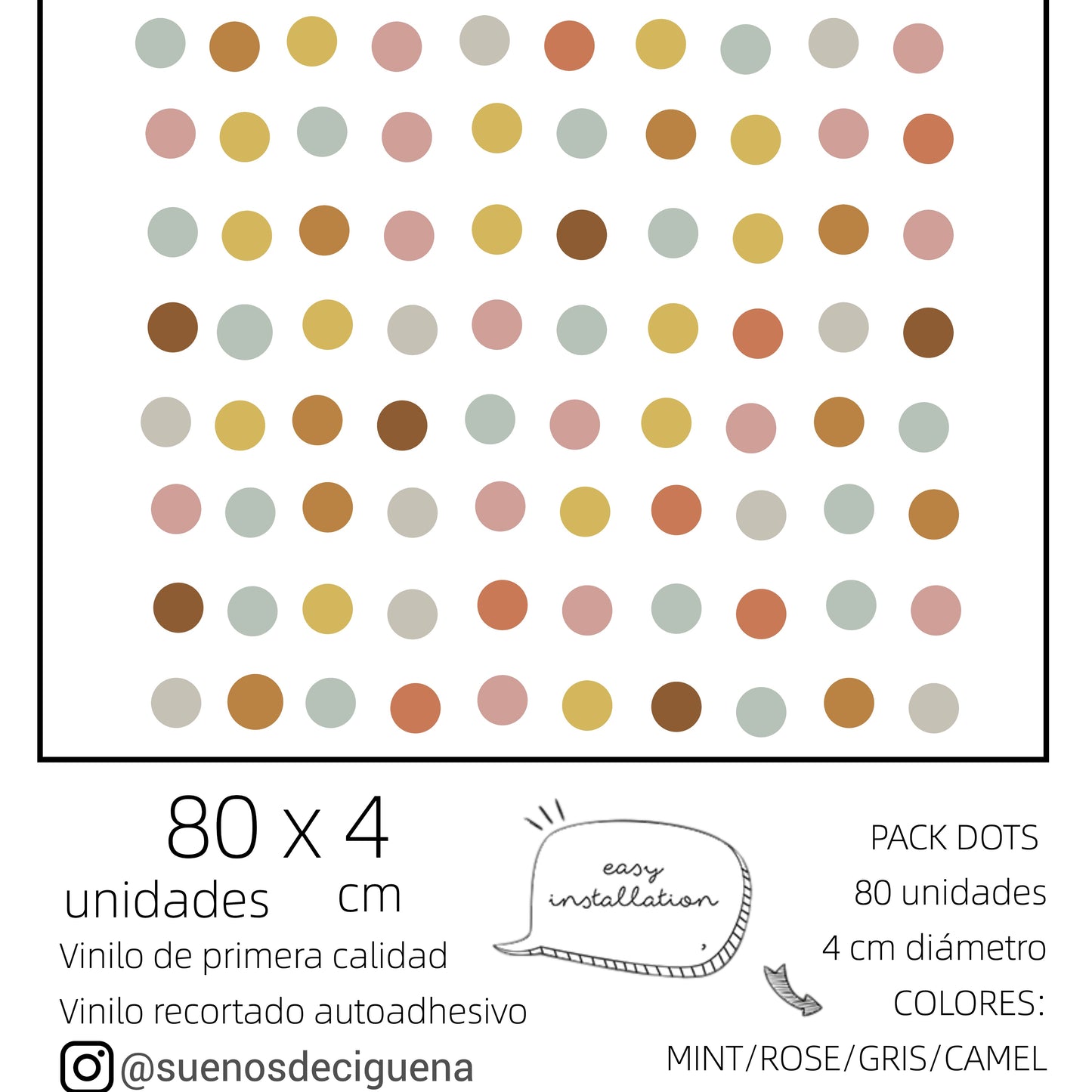 Pack de Vinilos Infantiles Circulos| Sueños de Cigüeña