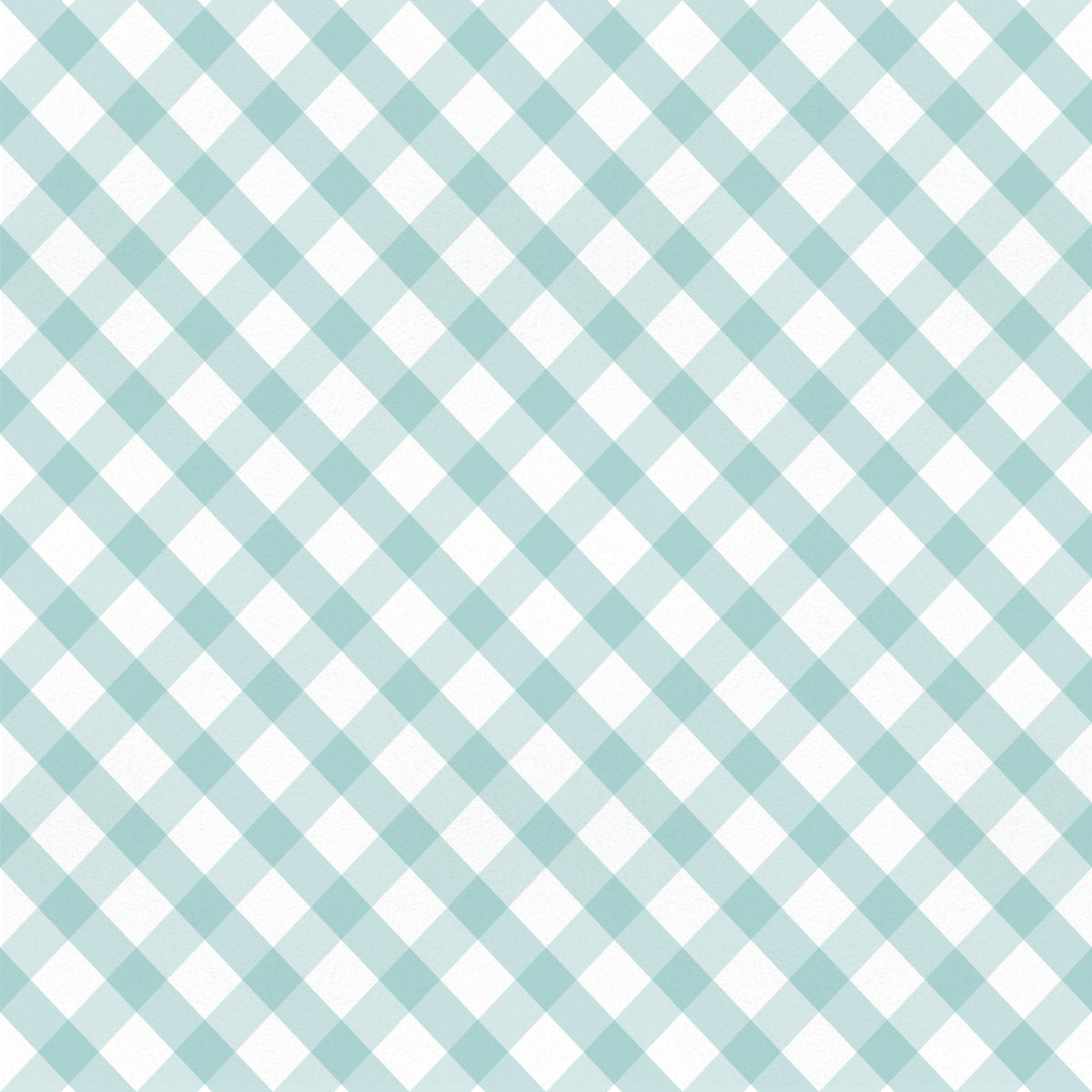 Papel pintado infantil Vichy Diagonal color verde agua