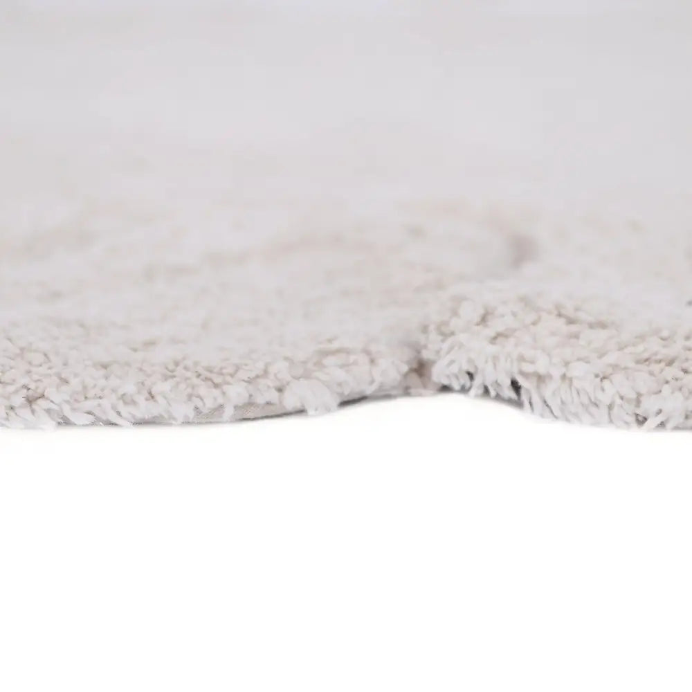 Tapis chambre enfant coton lavable rond finition "pétales" GABRIELLE - Sueños de Cigueña
