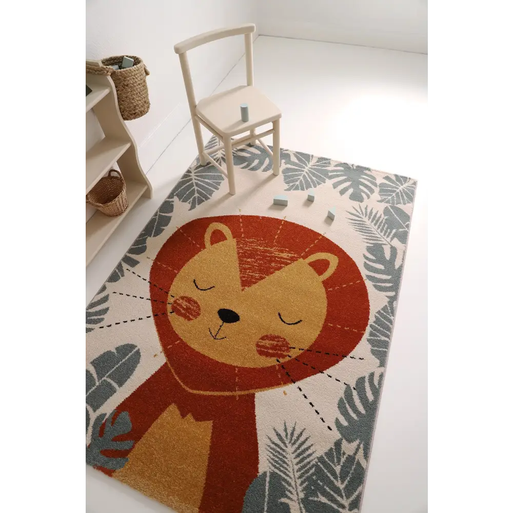 Tapis chambre enfant lion ICHIRO M - Sueños de Cigueña