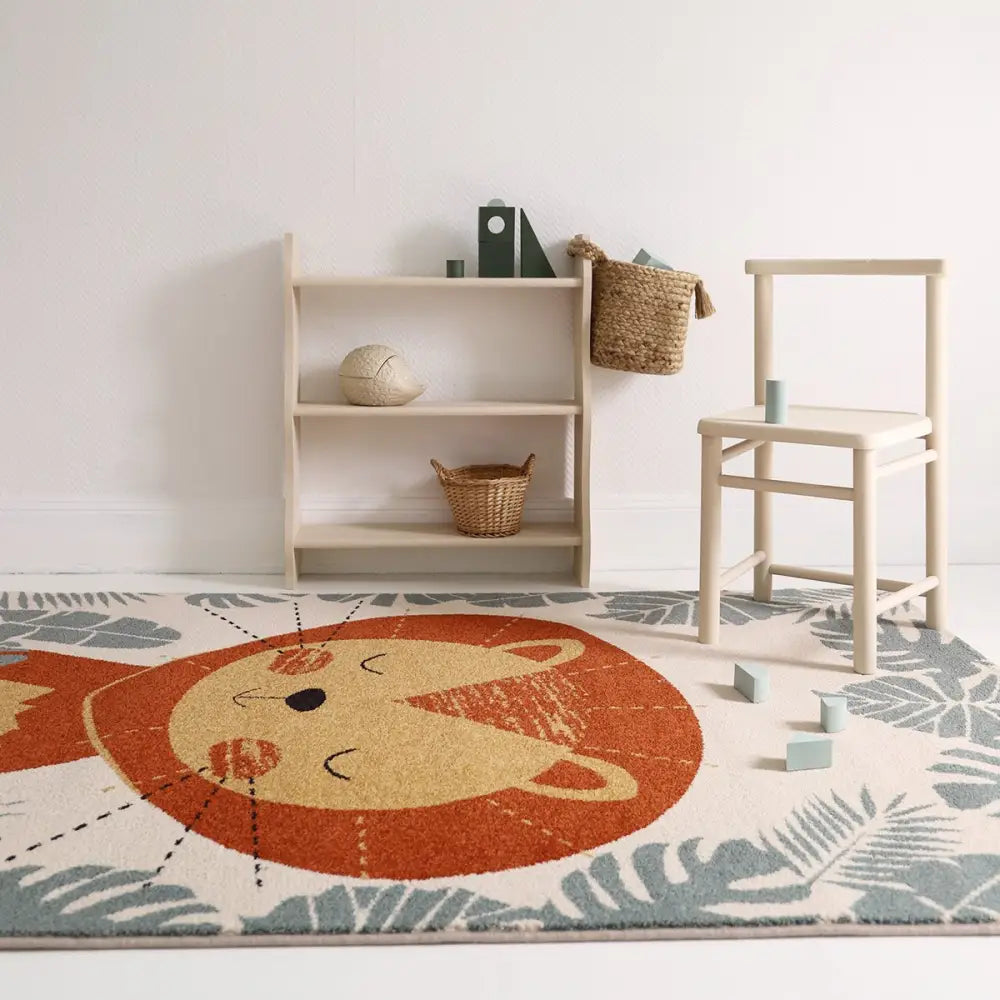 Tapis chambre enfant lion ICHIRO M - Sueños de Cigueña