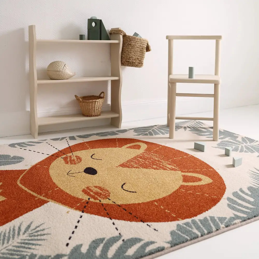 Tapis chambre enfant lion ICHIRO M - Sueños de Cigueña