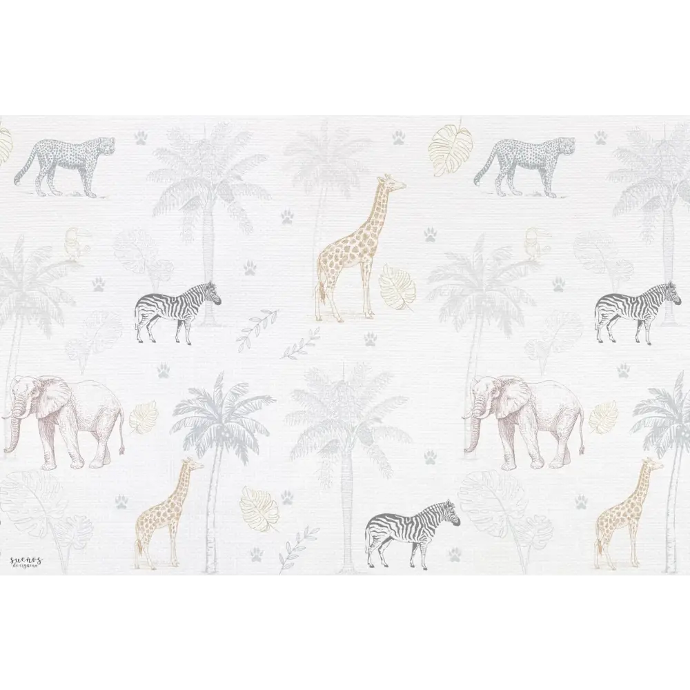 Alfombra Vinilica 120x160 Mod. JUNGLE - Sueños de Cigueña