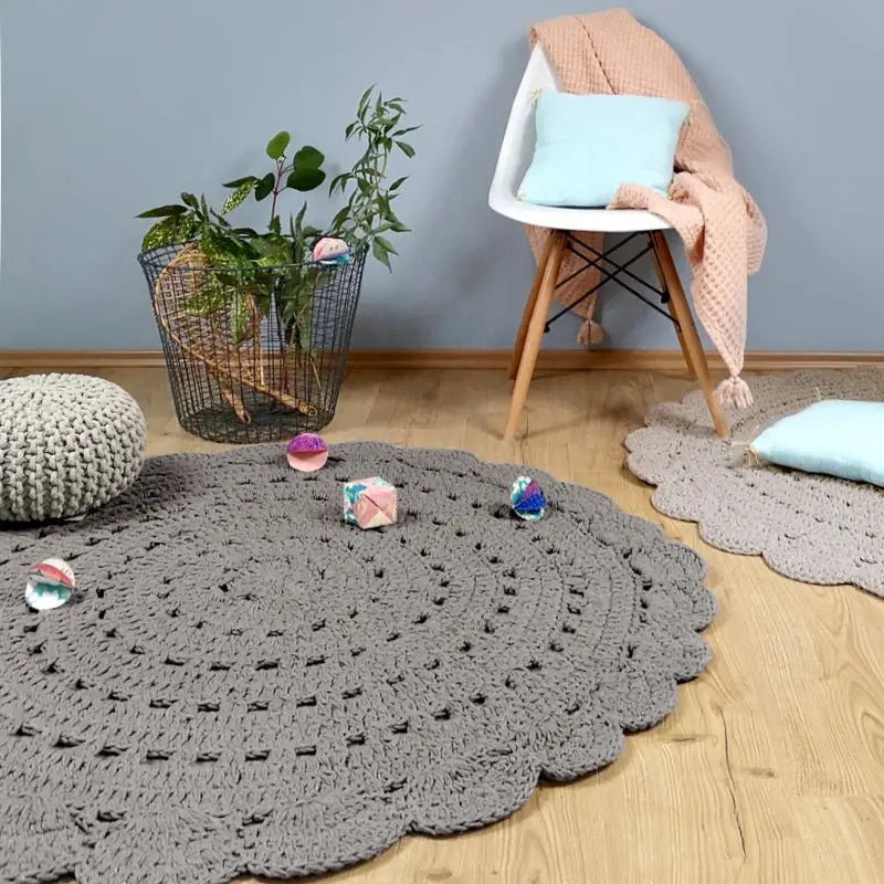 ALMA GRIS tapis enfant crochet - Sueños de Cigueña