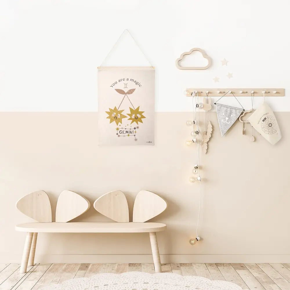 Déco murale chambre enfant zodiaque signe gémeaux LITTLE GEMINI - Sueños de Cigueña