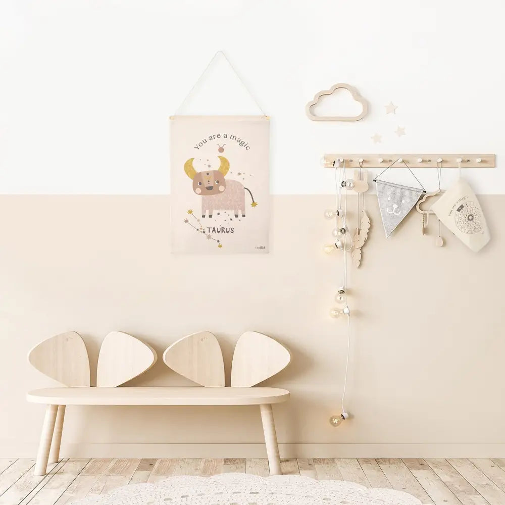 Déco murale chambre enfant zodiaque signe taureau LITTLE TAURUS - Sueños de Cigueña