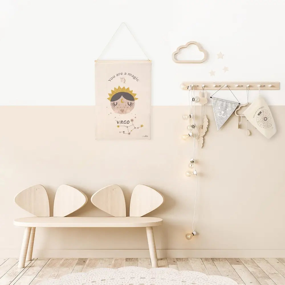 Déco murale chambre enfant zodiaque signe vierge LITTLE VIRGO - Sueños de Cigueña