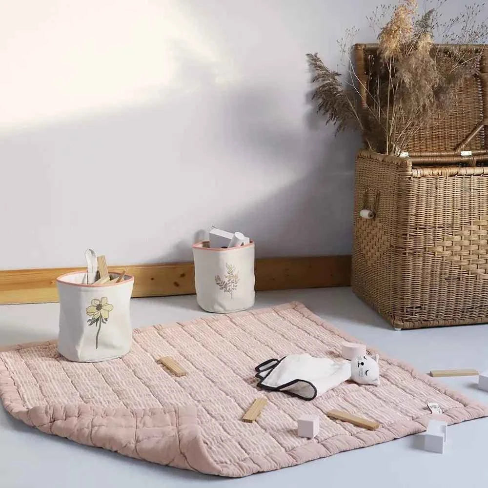 Alfombra de Descanso para bebé reversible Anna Terracotta 100 x 87 cm - Sueños de Cigueña