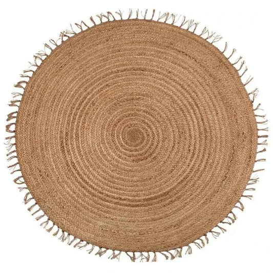 Alfombra redonda de Yute 140cm ABHA - Sueños de Cigueña