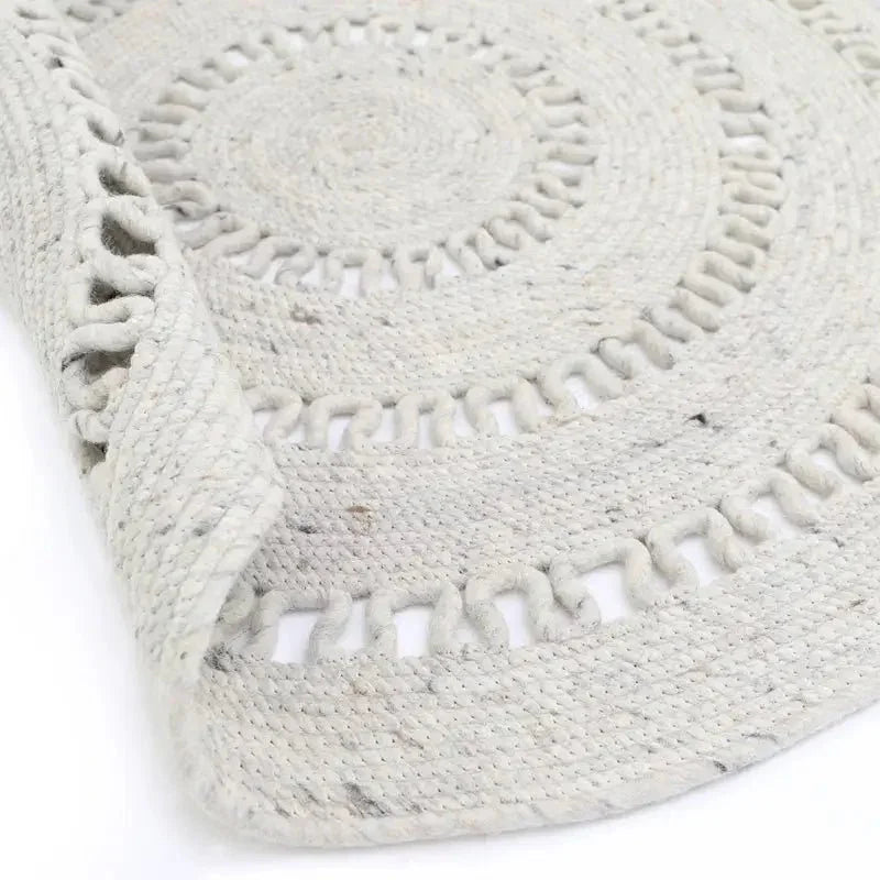 Alfombra de lana redonda BIBEK NATUREL S - Sueños de Cigueña