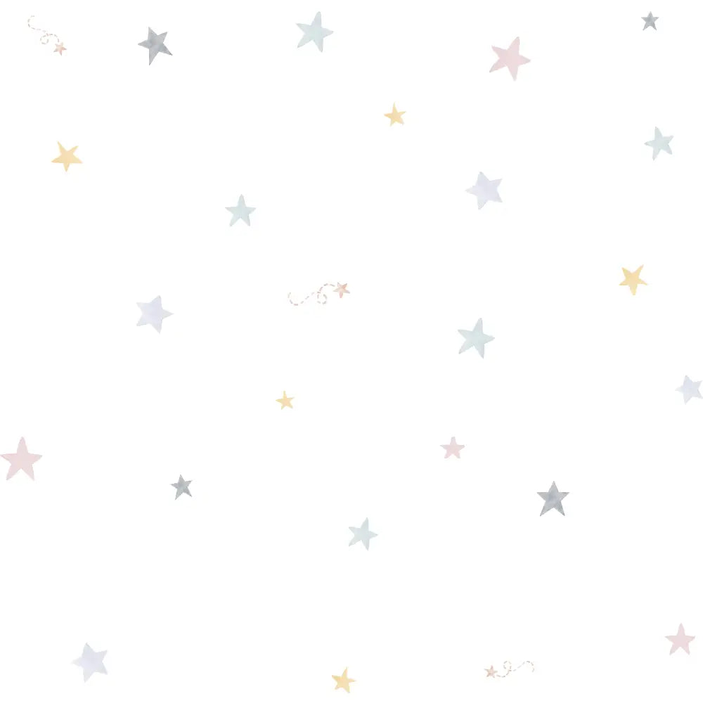 Papel Pintado ESTRELLAS ACUARELA tonos pastel Papel Pintado JUNGLA SDC-UV-003 - Sueños de Cigueña 82 € Papel Pintado