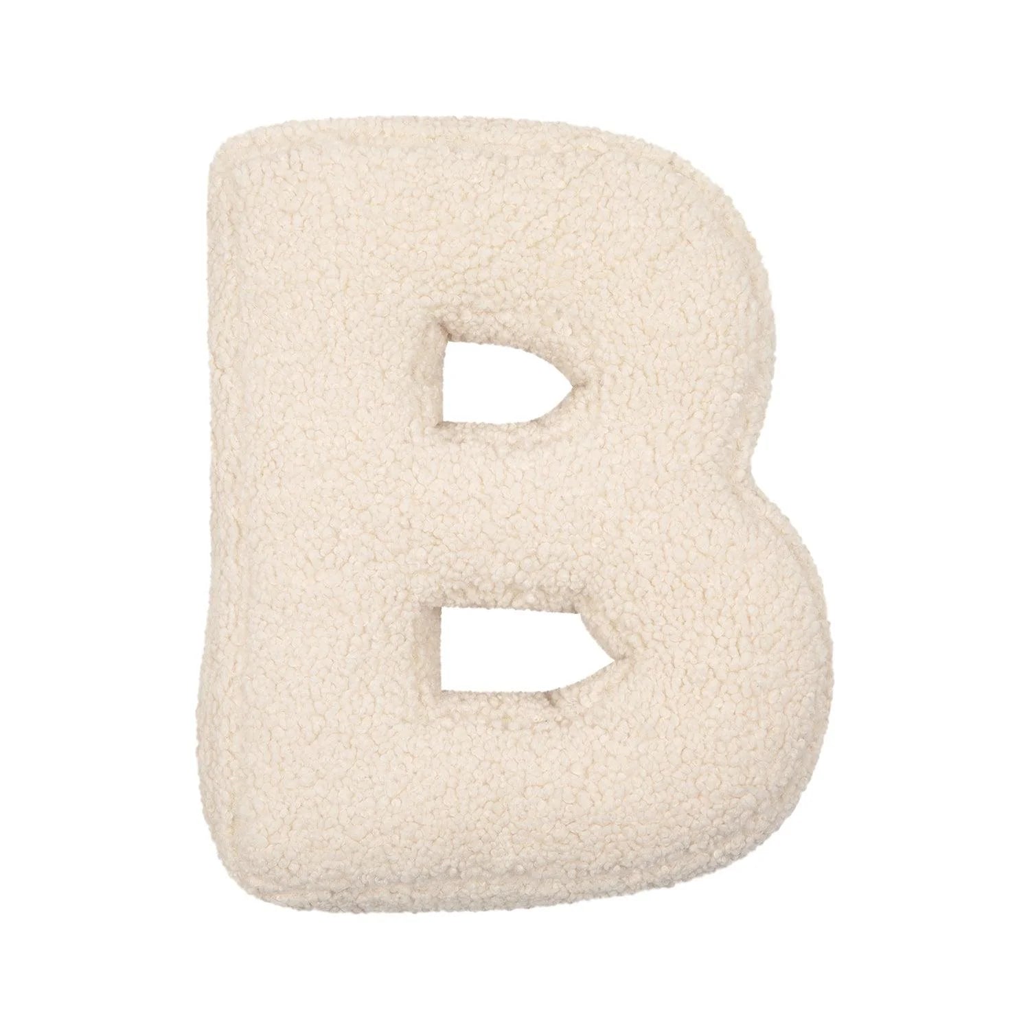 Cojín Letra Inicial Bouclé: Personaliza tu Espacio con Estilo - Sueños de Cigueña
