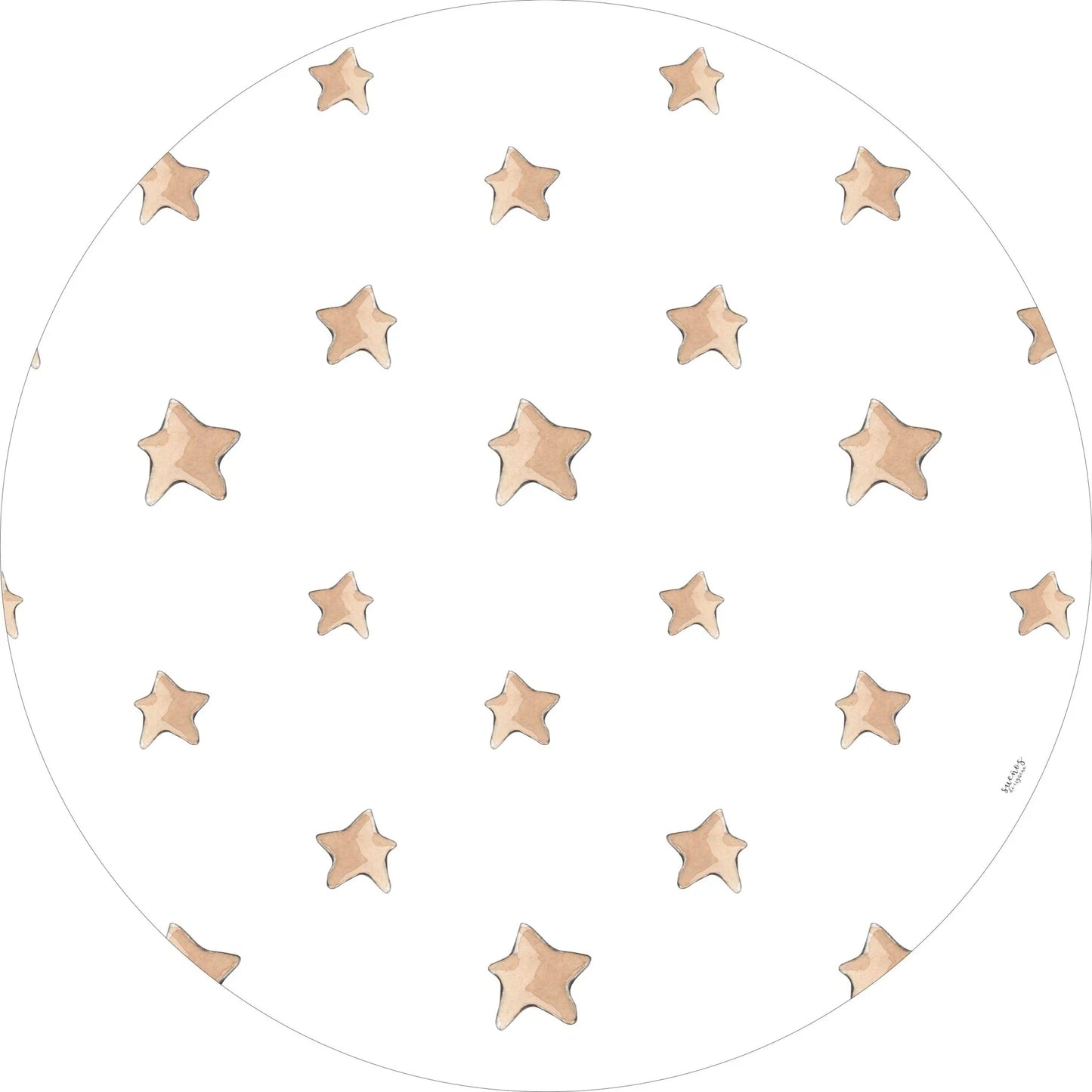 Alfombra Vinilica STARS 95cm diametro - Sueños de Cigueña