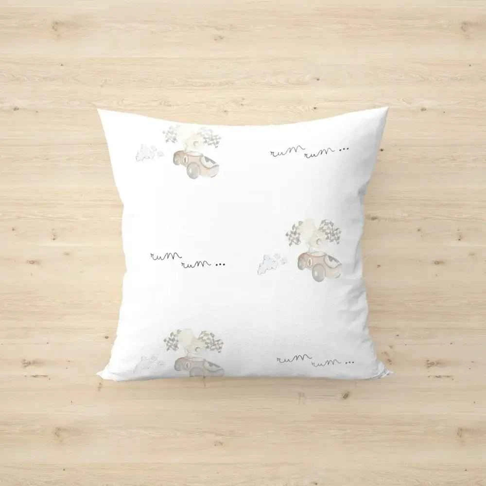 Cuadrante Cojin 40x40 Coche de Carreras - SUEÑOS DE CIGUEÑA - Sueños de Cigueña