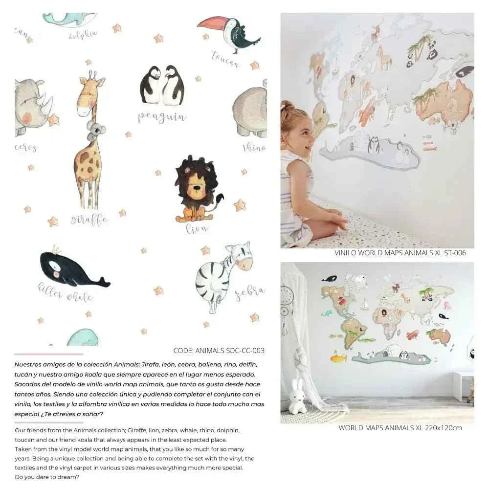 Papel Pintado ANIMALS SDC-CC-003 - Sueños de Cigueña