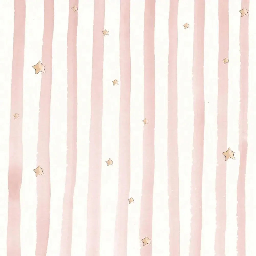 Papel Pintado RAYA ACUARELA SDC-UV-004 ROSA - Sueños de Cigueña