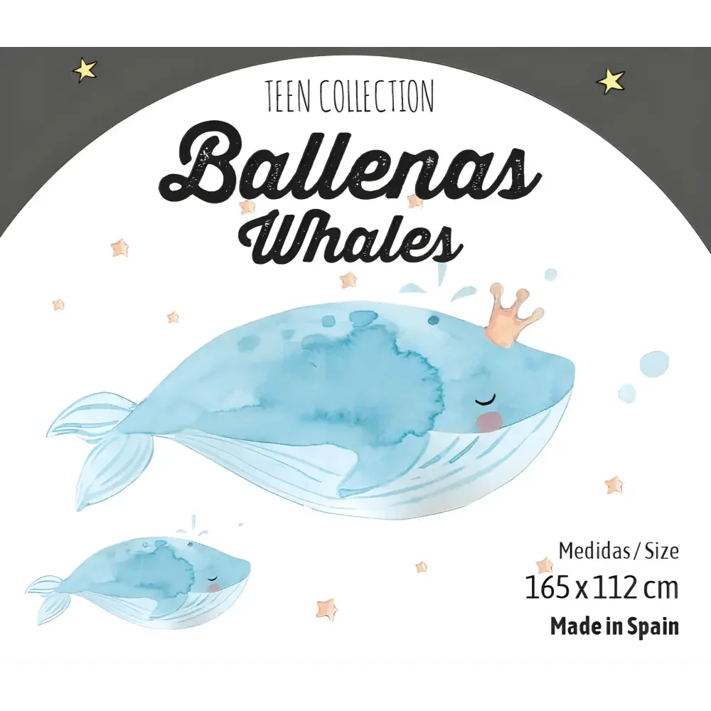 Vinilo Decorativo Infantil BALLENAS - SUEÑOS DE CIGUEÑA - Sueños de Cigueña