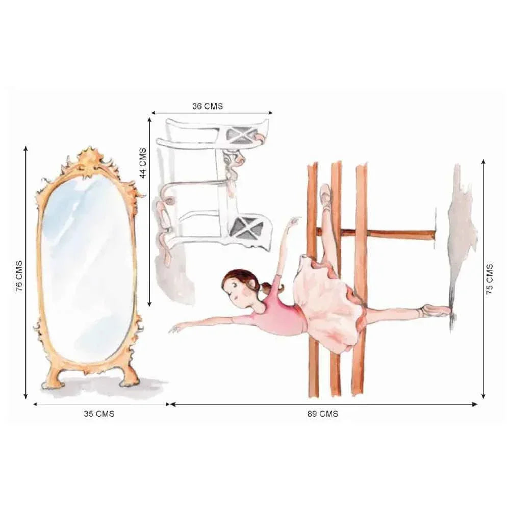 Vinilo Decorativo Infantil Ballet DANZA - SUEÑOS DE CIGUEÑA - Sueños de Cigueña