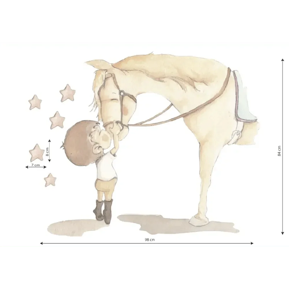 Vinilo Decorativo Infantil Caballos BEST FRIEND BOY - SUEÑOS DE CIGUEÑA - Sueños de Cigueña