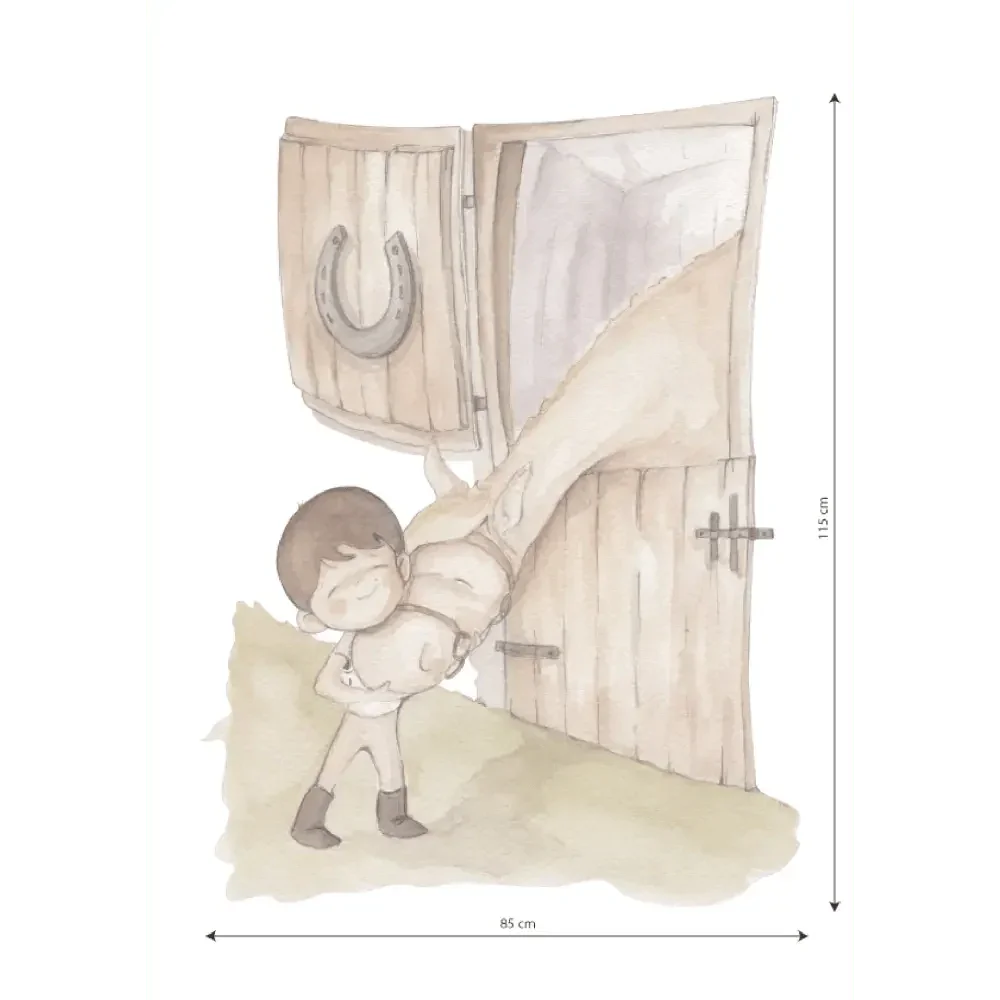Vinilo Decorativo Infantil Caballos LOVE HORSE BOY - Sueños de Cigueña