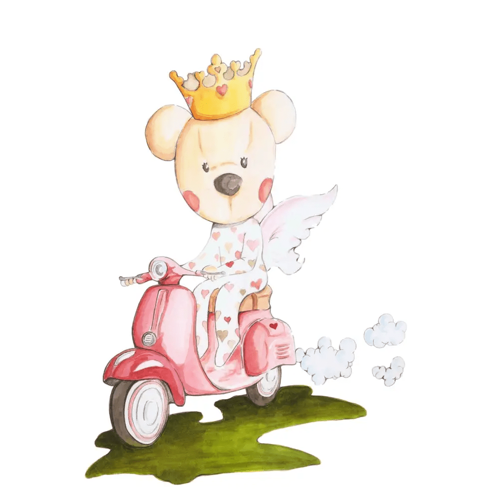 Vinilo Decorativo Infantil CLOE VESPA - Sueños de Cigueña