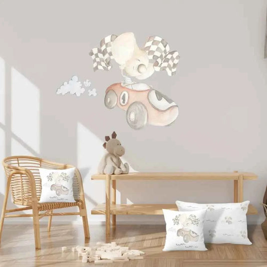 Vinilo Decorativo Infantil COCHE DE CARRERAS - Sueños de Cigueña