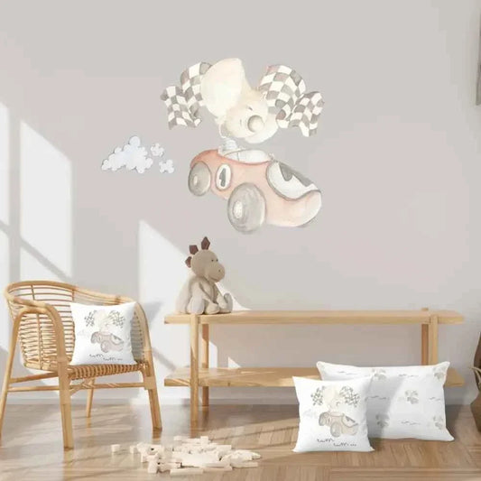 Vinilo Decorativo Infantil COCHE DE CARRERAS - Sueños de Cigueña
