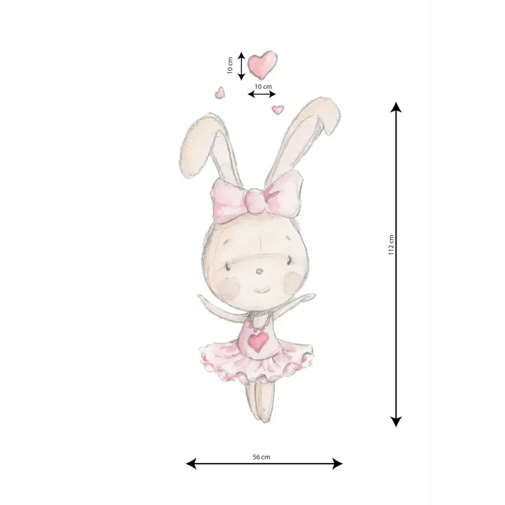 Vinilo Decorativo Infantil DANCE RABBIT 02 - SUEÑOS DE CIGUEÑA - Sueños de Cigueña