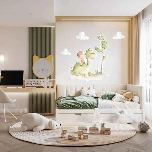 Vinilo Decorativo Infantil Dinosaurio LINO & DINO - Sueños de Cigueña