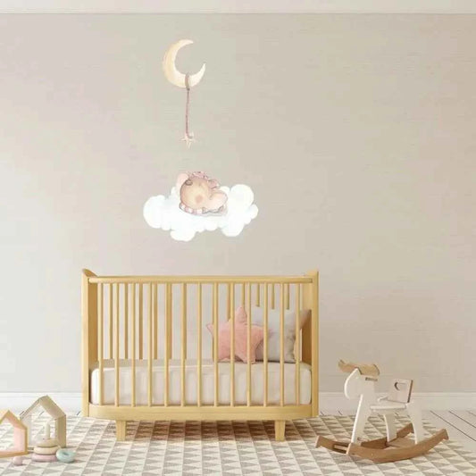 Vinilo Decorativo Infantil DULCES SUEÑOS NIÑA - SUEÑOS DE CIGUEÑA - Sueños de Cigueña