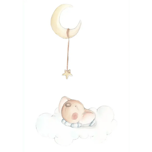Vinilo Decorativo Infantil DULCES SUEÑOS NIÑO - SUEÑOS DE CIGUEÑA - Sueños de Cigueña