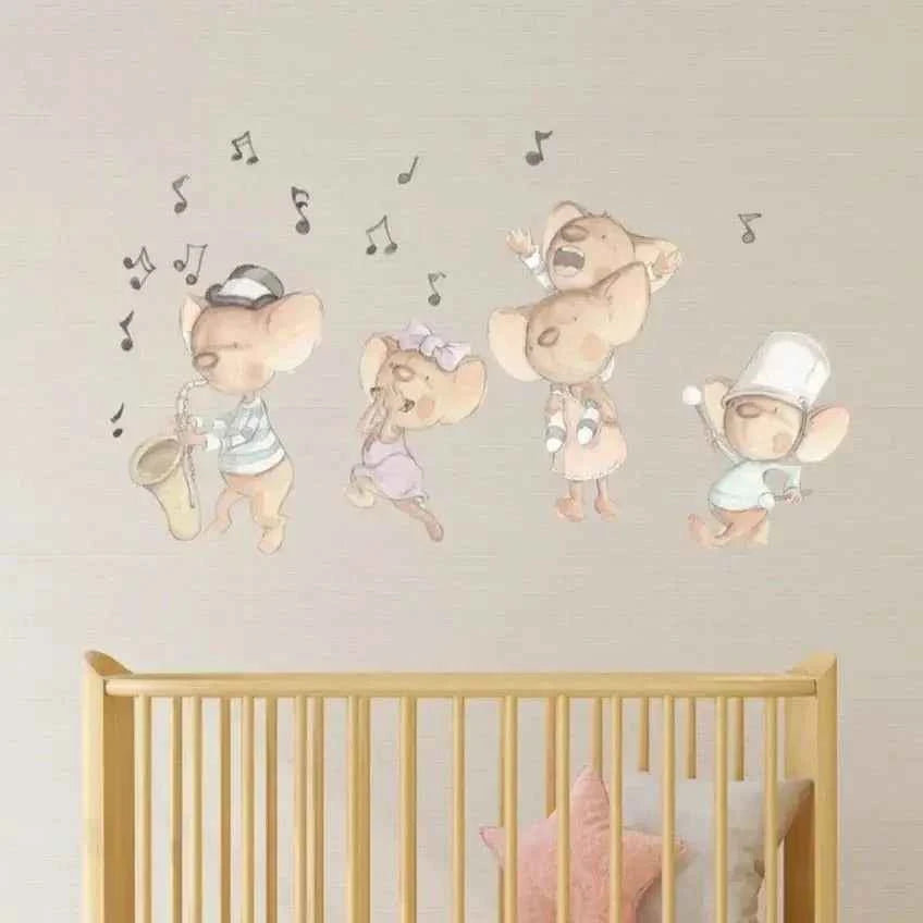 Vinilo Decorativo Infantil FAMILIA DE RATITAS - SUEÑOS DE CIGUEÑA - Sueños de Cigueña