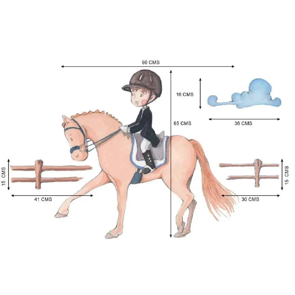 Vinilo Decorativo Infantil JINETE - Sueños de Cigueña