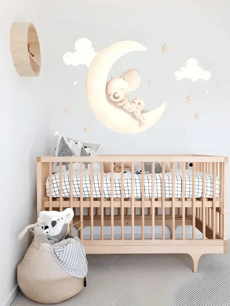 Vinilo Decorativo Infantil SUEÑOS EN LA LUNA - SUEÑOS DE CIGUEÑA - Sueños de Cigueña