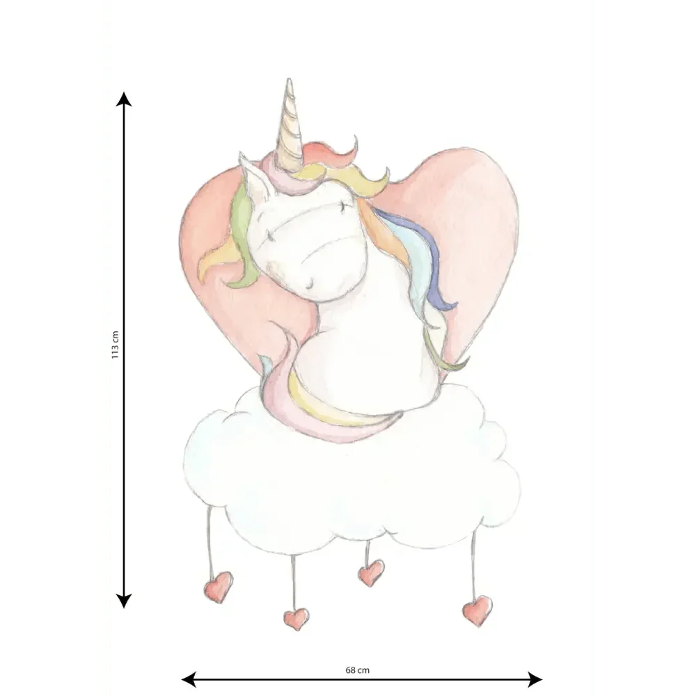 Vinilo Decorativo Infantil UNICORN LOVE - Sueños de Cigueña
