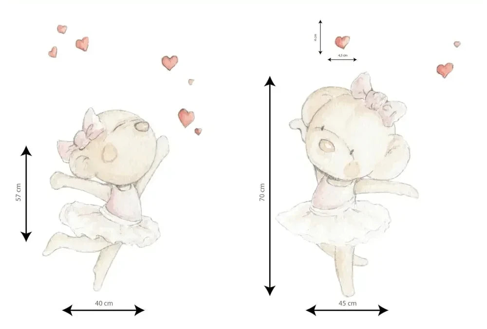 Vinilo Infantil - Ositas bailarinas - TO DANCE - Sueños de Cigueña