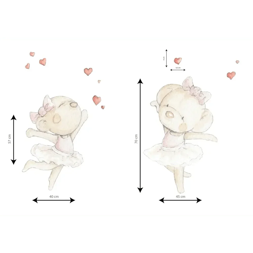 Vinilo Infantil - Ositas bailarinas - TO DANCE - Sueños de Cigueña