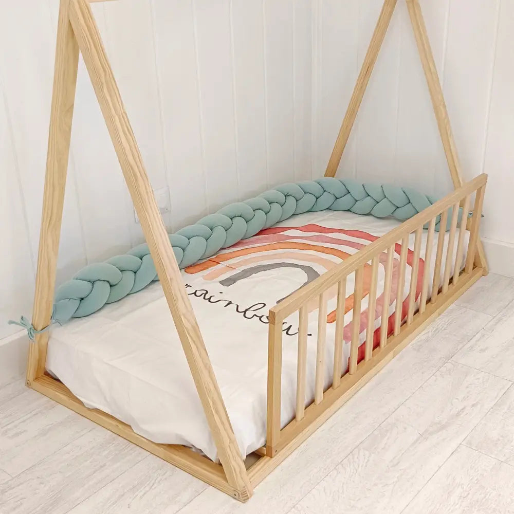 Trenza Protector de Cuna 180cm MENTA - Sueños de Cigueña