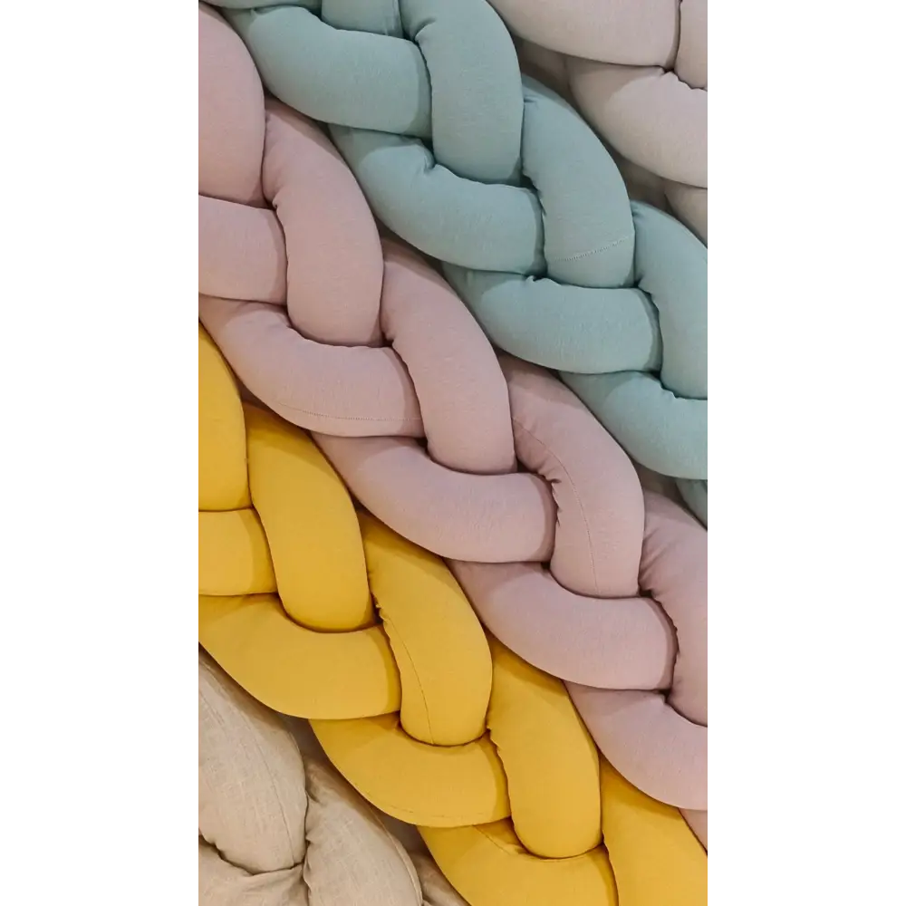 Trenza Protector de Cuna 180cm MENTA - Sueños de Cigueña