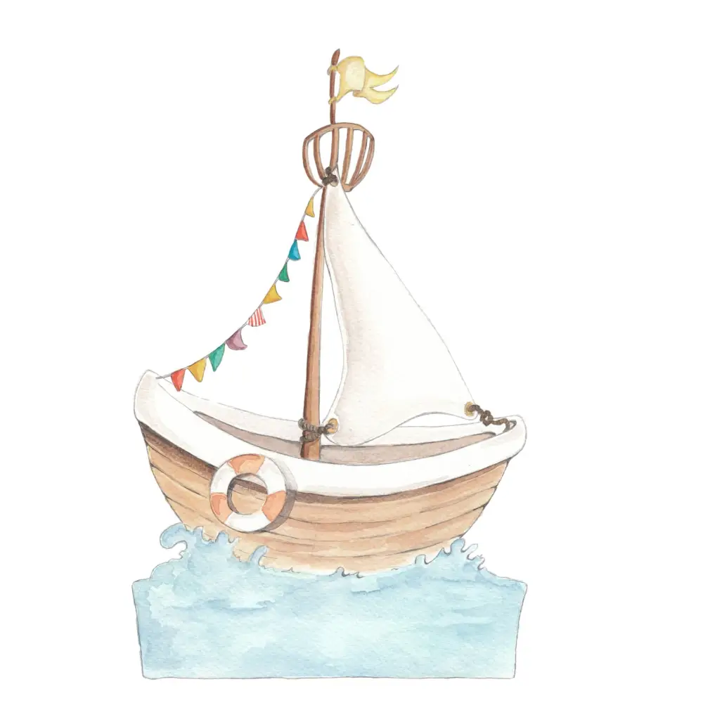 Vinilo Cabecero LITTLE BOAT - Sueños de Cigueña