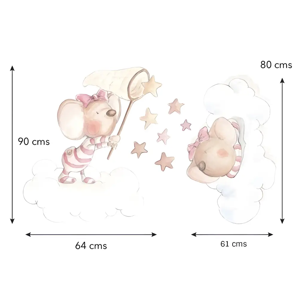 Vinilo Decorativo Infantil ATRAPANDO UNA ESTRELLA - Sueños de Cigueña