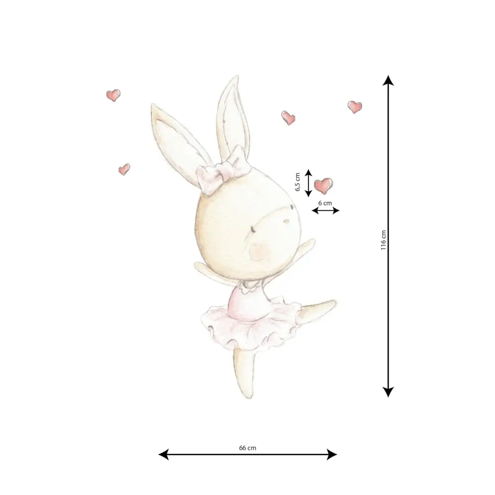 Vinilo Decorativo Infantil DANCE RABBIT 01 - Sueños de Cigueña